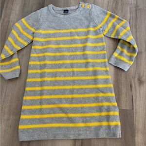 GIRLS GAP STRIPED SWEATER DRESS